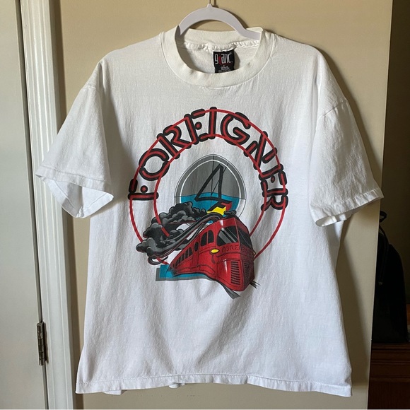 Vintage 1993 Foreigner World Tour Concert T-shirt - Picture 1 of 12